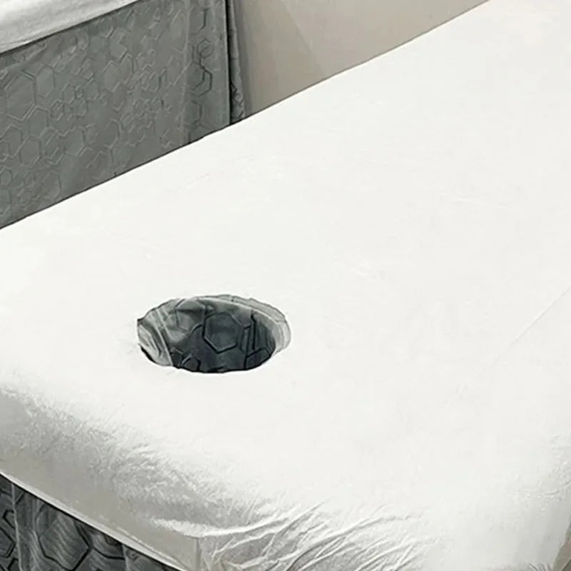 10pcs Disposable Bed Cover For Beauty Salon Open Hole Spa Massage Soft Bed Sheets Non-woven Fabric Breathable Elastic Bedspread