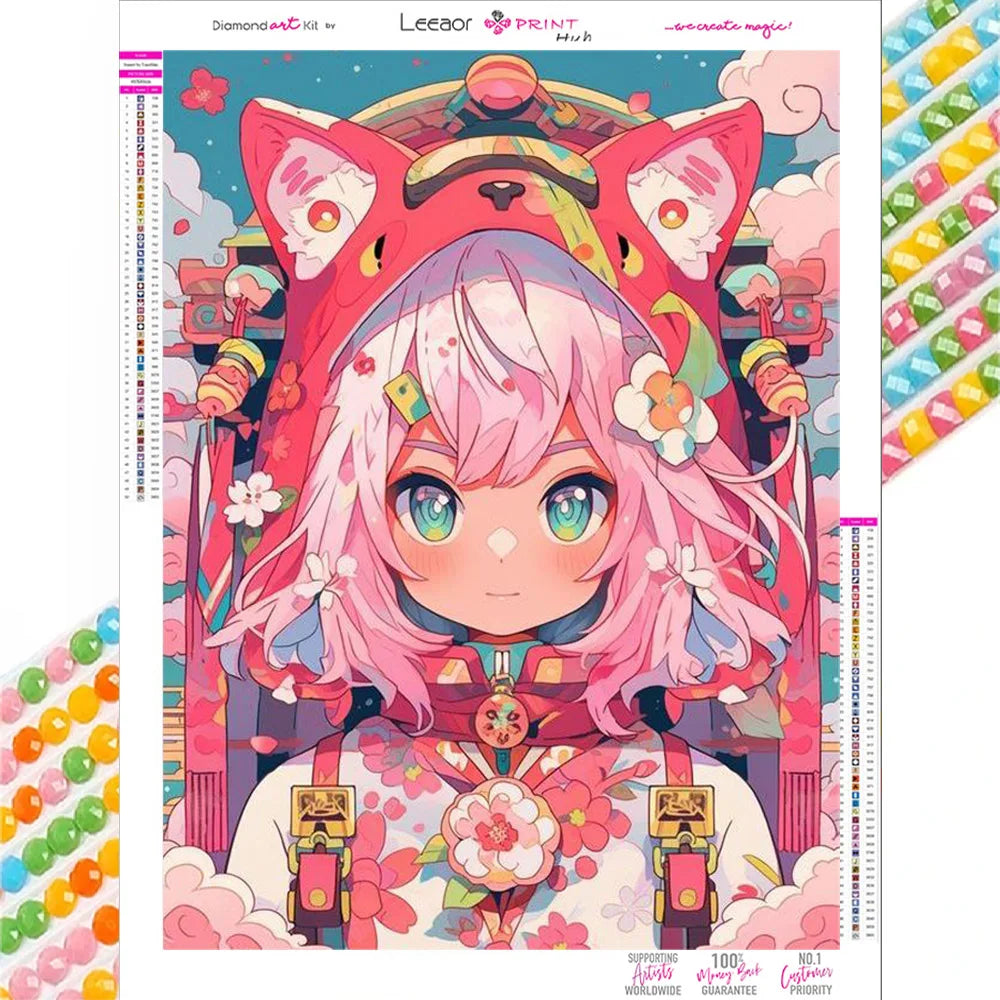 Diamond Painting 2024 Cartoon Girl Picture Full Drill Mosaic Embroidery 5d Diy Cross Stitch Kit Home Decor Gift алмазная мозаика