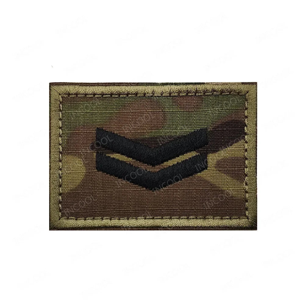 Infrared Reflective IR Rank Patch Uniform Ranks Embroidered Patches Appliques Shoulder Decorative Armband MED Badge For Clothing