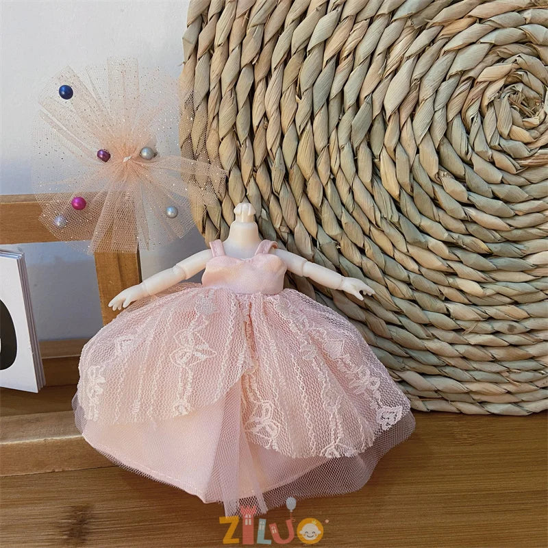 16-17cm BJD Doll Clothes for Boys Girls Princess Dress up Cute Doll Clothes Kids Birthday Gifts Children's Toys