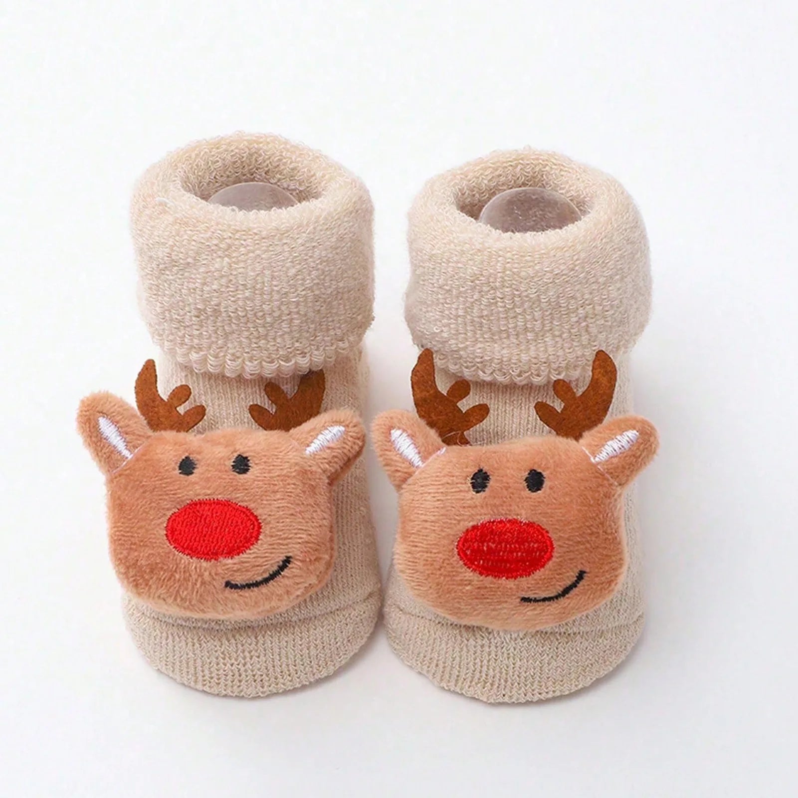 Cute Elk Santa Claus Doll Knitted Baby Socks Newborn Toddler Soft Snowman Warm Floor Socks Girls Infant Boys Mid Socks New
