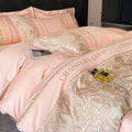 European Bedding Set High-end Luxury Cotton Four-piece Set Cotton Embroidery Quilt Cover Sheets Hats Senior Sense Bedding