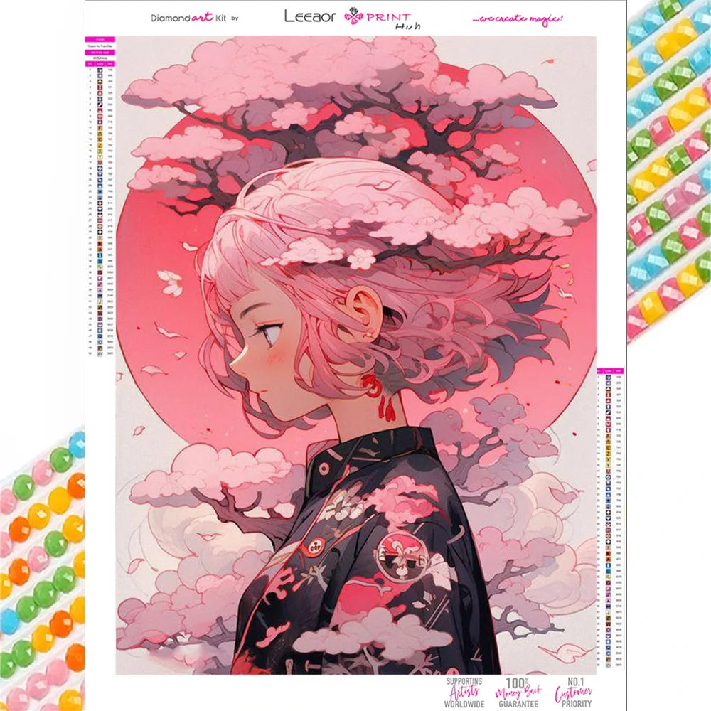 Diamond Painting 2024 Cartoon Girl Picture Full Drill Mosaic Embroidery 5d Diy Cross Stitch Kit Home Decor Gift алмазная мозаика