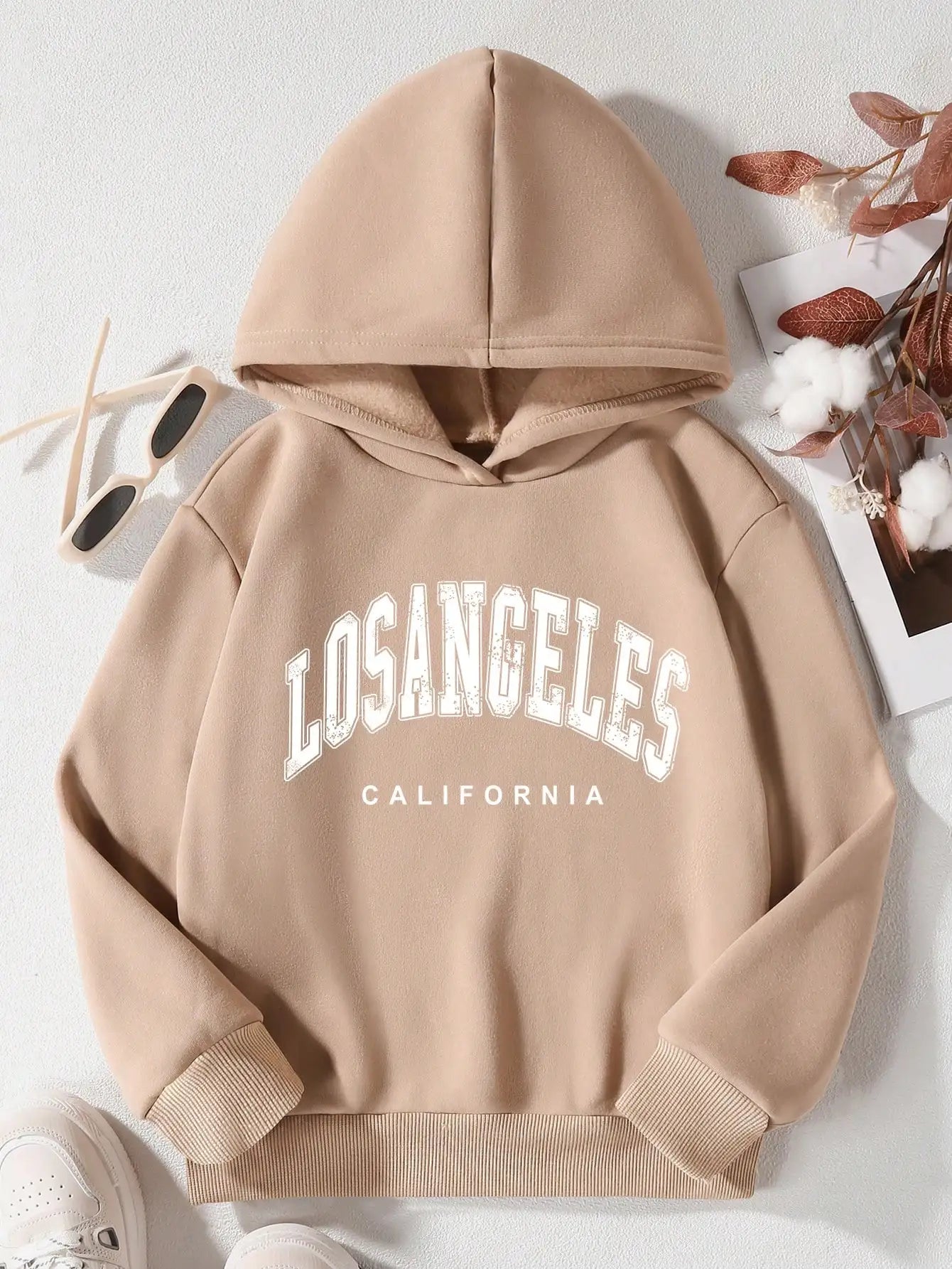 Hot selling teenage girls' casual autumn and winter letter pattern hot print hoodie top