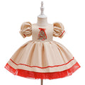 Infants Christmas Tree Party Baby Girls Dress Christmas Costume Elegant Bow 1st Birthday Princess Dresses Baby Wedding Prom Gown