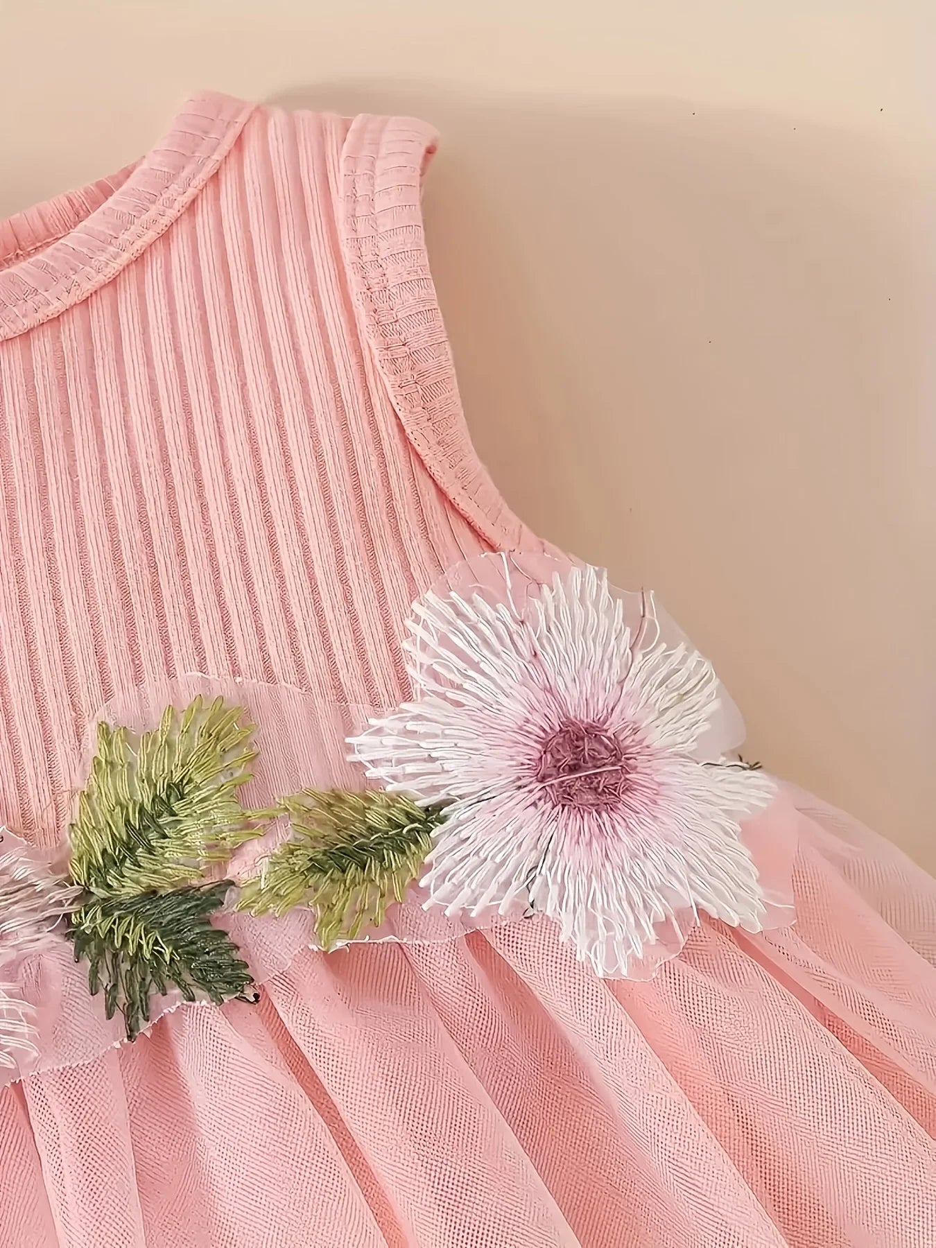 Little Princess Summer Flower net gauze dress, bow hairset, small cardigan coat three-piece set