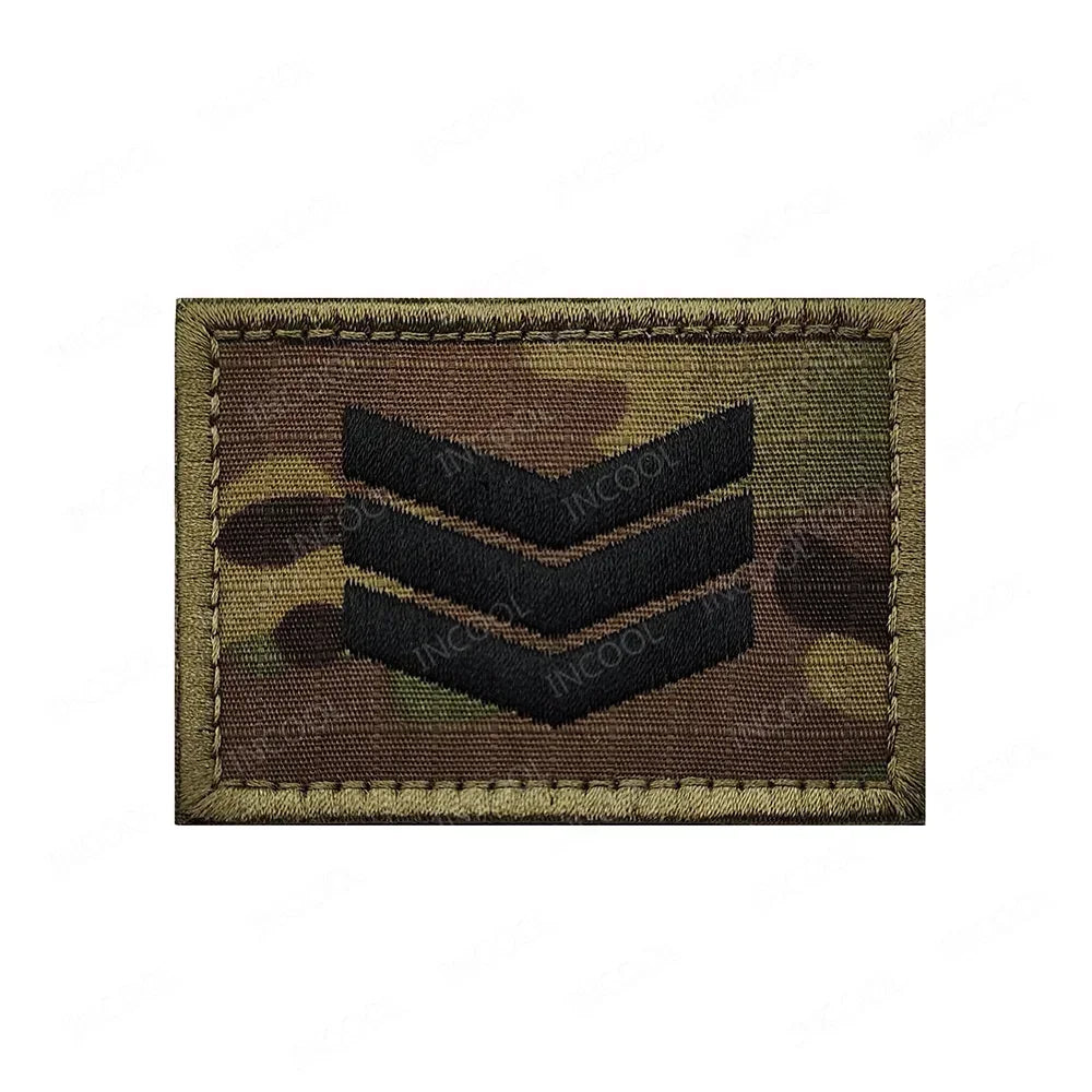 Infrared Reflective IR Rank Patch Uniform Ranks Embroidered Patches Appliques Shoulder Decorative Armband MED Badge For Clothing