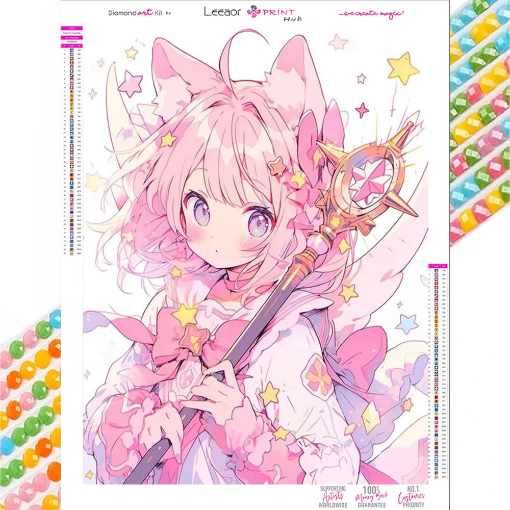 Diamond Painting 2024 Cartoon Girl Picture Full Drill Mosaic Embroidery 5d Diy Cross Stitch Kit Home Decor Gift алмазная мозаика