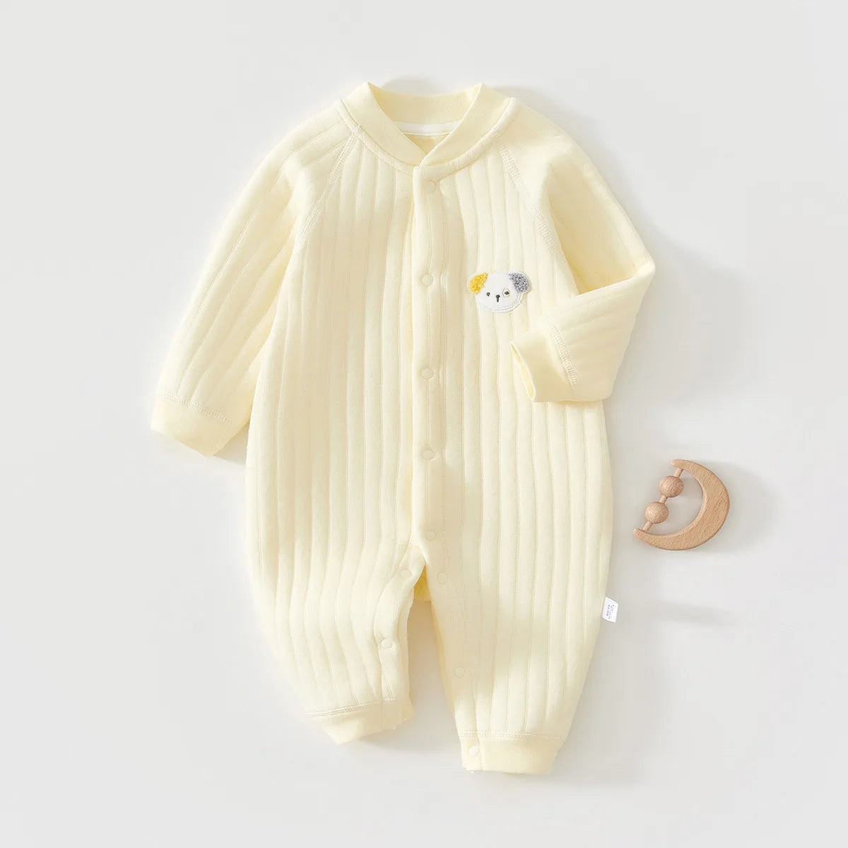 AYNIGIELL High Quality Thickened Warm Jumpsuit for Newborn Boys in Autumn and Winter 0-18 Months Baby Girl Cartoon Dog Pajamas