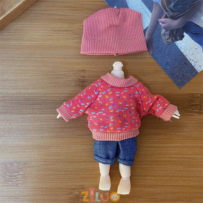 16-17cm BJD Doll Clothes for Boys Girls Princess Dress up Cute Doll Clothes Kids Birthday Gifts Children's Toys