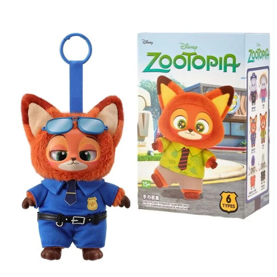 2025 NEW Zootopia Vinyl Series Blind Box Cute Cartoon Character Vinyl Plush Bag Pendant Toy Doll Mystery Trendy Christmas Gift