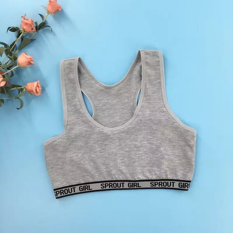 Teenage Clothes Girls Sport Bra Underwear Training Bra 8-14Y