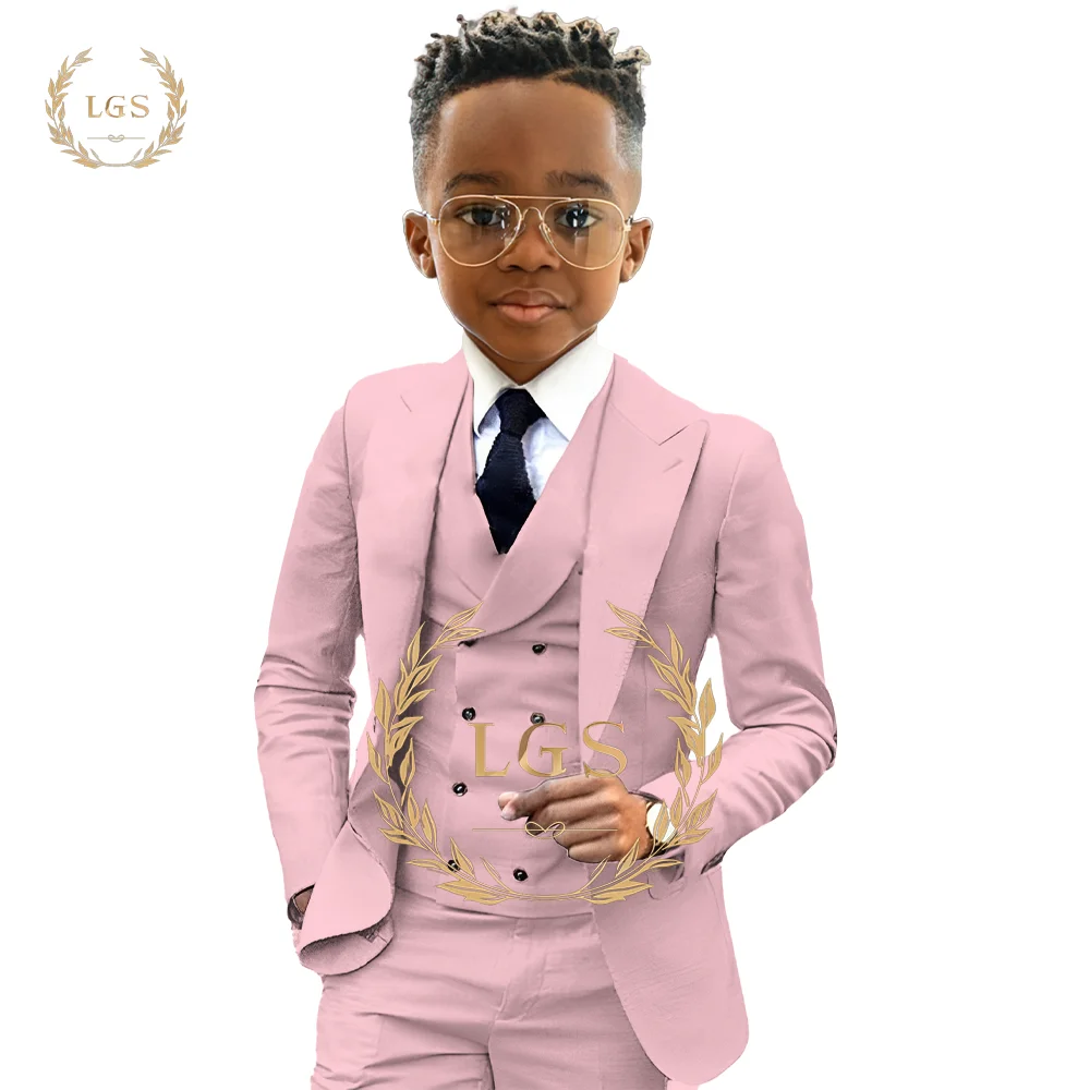 Boys 2~16 years old blazer, trousers and vest 3-piece tuxedo wedding party event children's custom suit suit