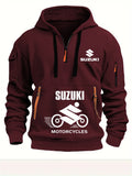 Suzuki Men's Hoodie Outdoor Motorcycle Riding Apparel High Quality Comfortable Breathable Stylish Autumn/Winter Style