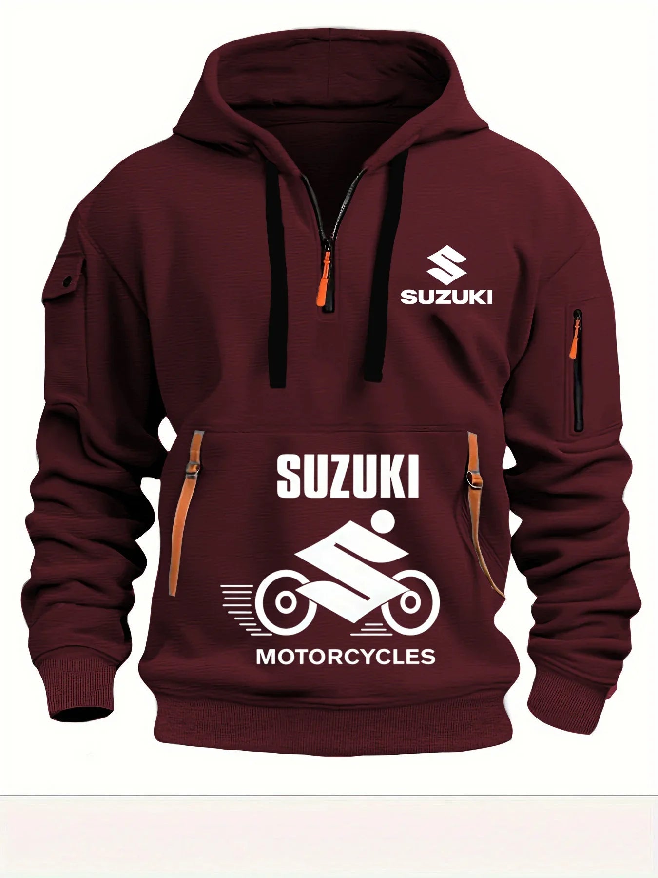 Suzuki Men's Hoodie Outdoor Motorcycle Riding Apparel High Quality Comfortable Breathable Stylish Autumn/Winter Style