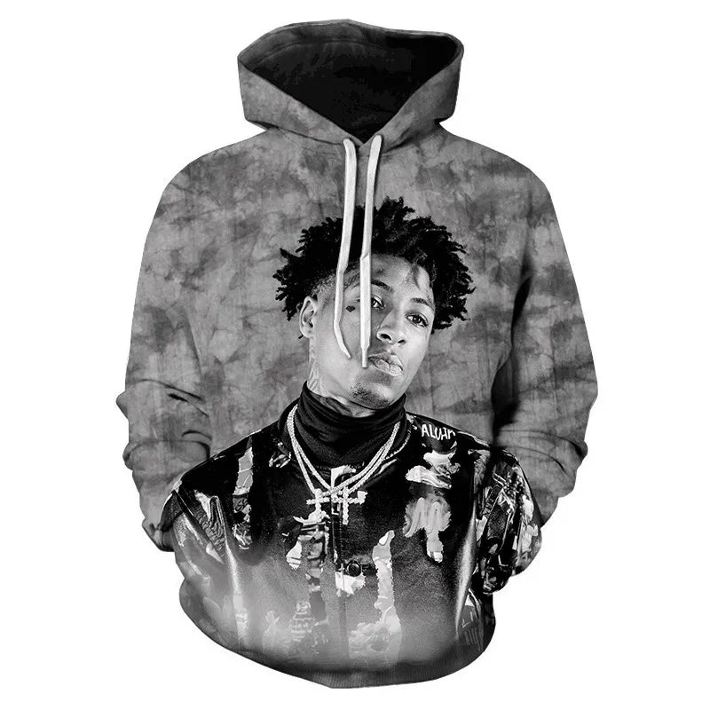 1 Piece Custom Your Picture Hoodies Rapper YoungBoy 3D Print Sweatshirts Men Women Hooded Oversized Hoodie Fashion Kids Pullover