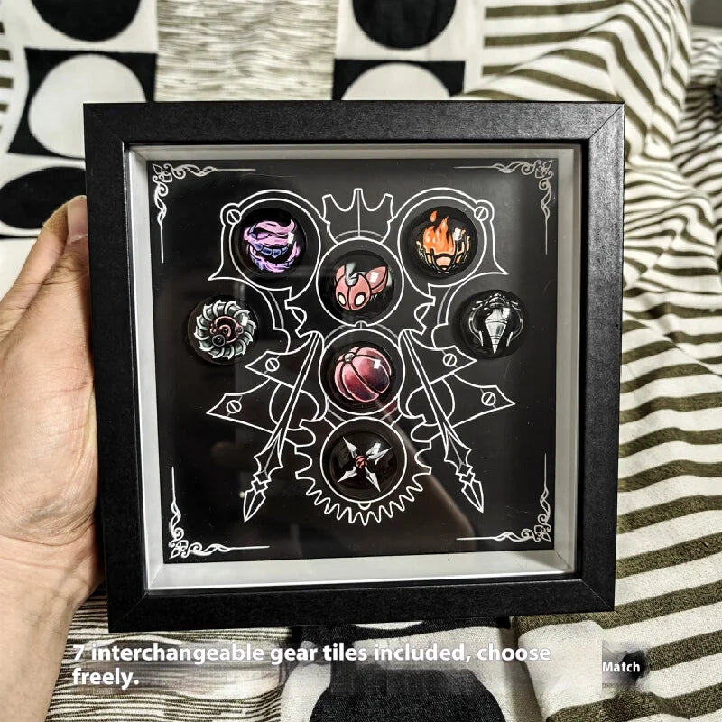 Hollow Knight Silksong Charm Set - Full Collection Magnetic Replica with Display Frame Official Style Collector's Edition