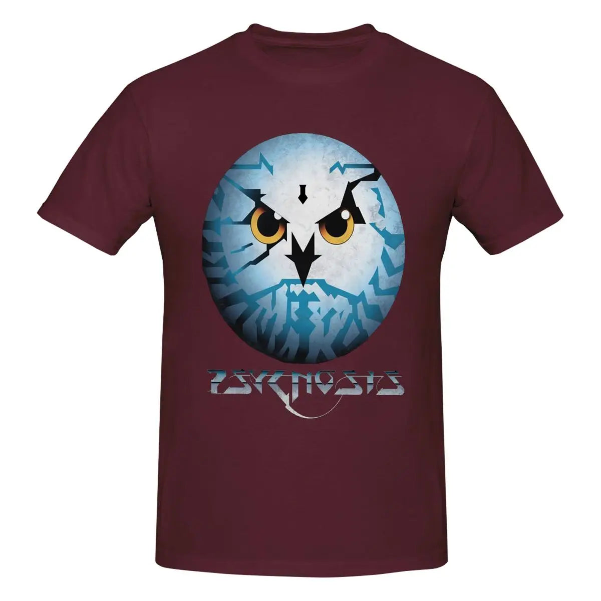 Amiga Psygnosis Owl T-Shirt for Men Cotton Oversized T Shirts Men's Tees Short O-Neck Summer Clothes Tops S-6XL