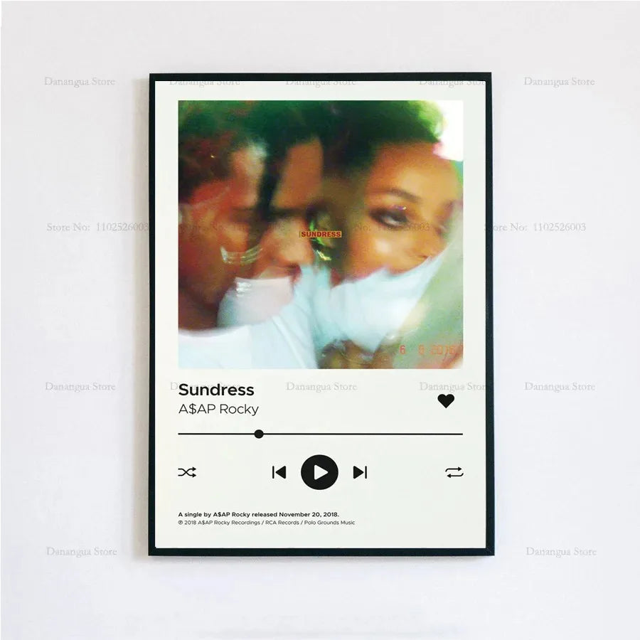 New ASAP Rocky Testing Live Love D.M.B.Tracklist Music Album Cover Poster Prints Wall Art Painting Picture Photo Room Home Decor