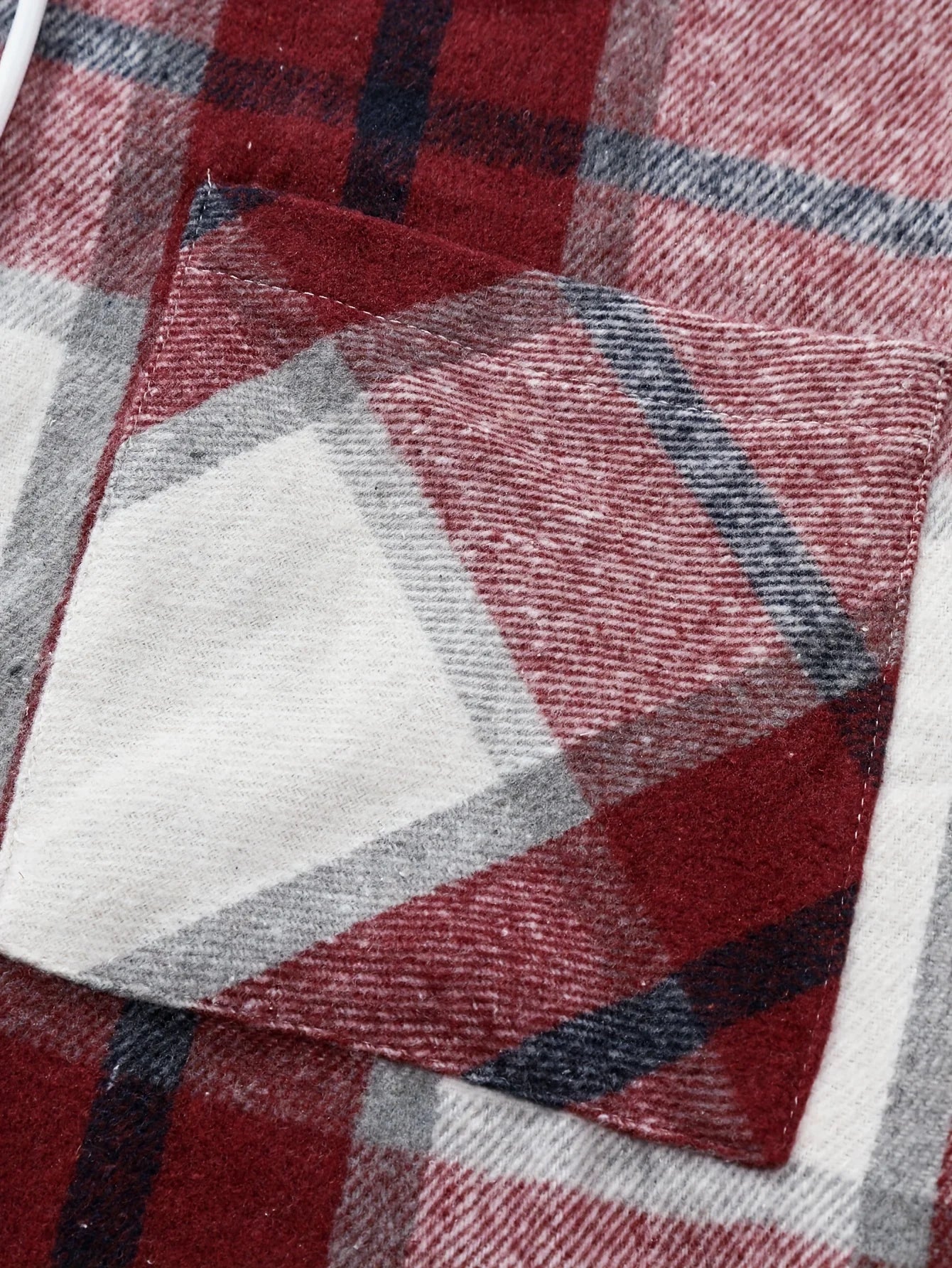 Men's Hooded Plaid Long Sleeve Shirt Jacket Casual Fashion Outerwear for Fall & Winter