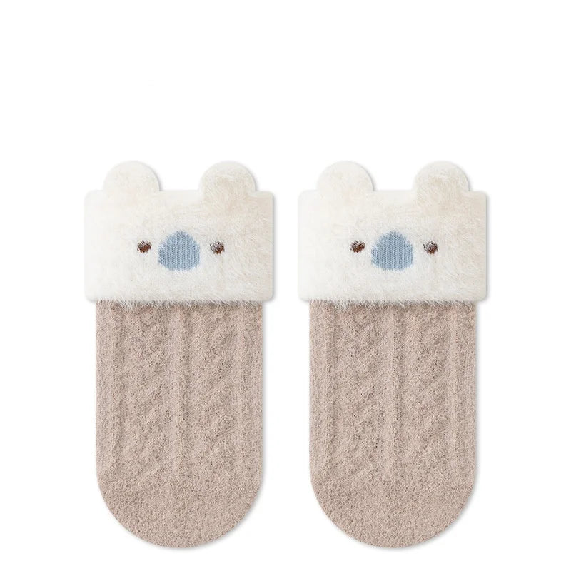 Winter Newborn Baby Socks For Girls Boys Thick Warm Cartoon Infant Toddler Boy Girl Sock Outdoors Warm Children's Floor Socks