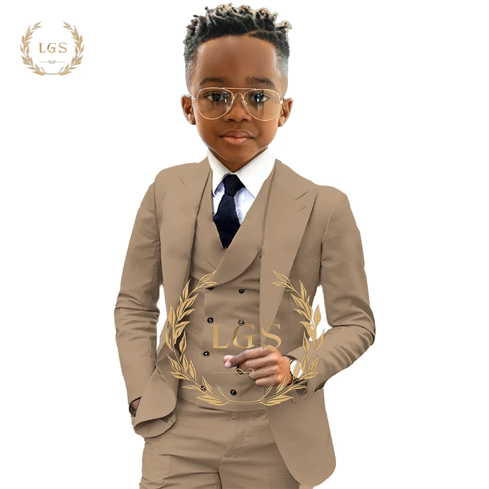 Boys 2~16 years old blazer, trousers and vest 3-piece tuxedo wedding party event children's custom suit suit
