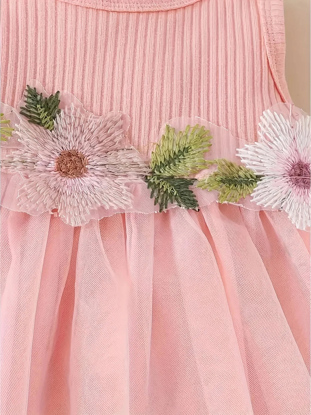 Little Princess Summer Flower net gauze dress, bow hairset, small cardigan coat three-piece set