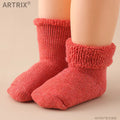 Winter Warm Thicken Wool Cashmere Socks Solid Color White Knee High Long Home Stocking for Baby Boy Girl Kids Children Stuff