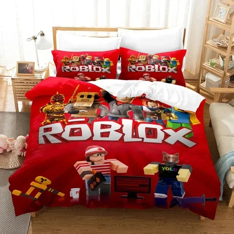 Game bedding set our-piece Animation Game Virtual World Surrounding Robl Bed Sheet Quilt Cover Student Dormitory Bed Gift