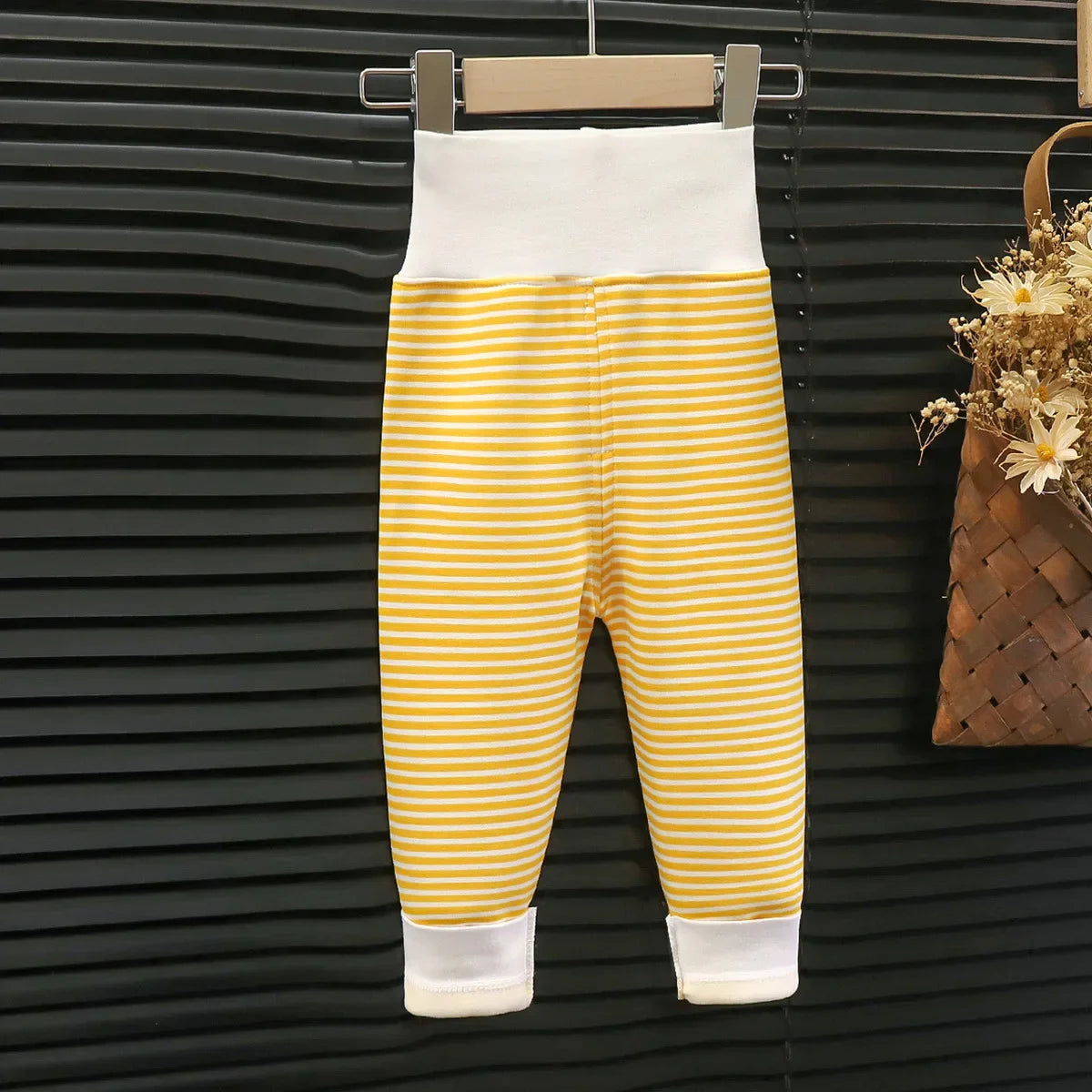 Infant Pants Thicken Keep Warm in Winter Newborn Baby Bebe Boy Girl Striped Leggings Kids Trousers