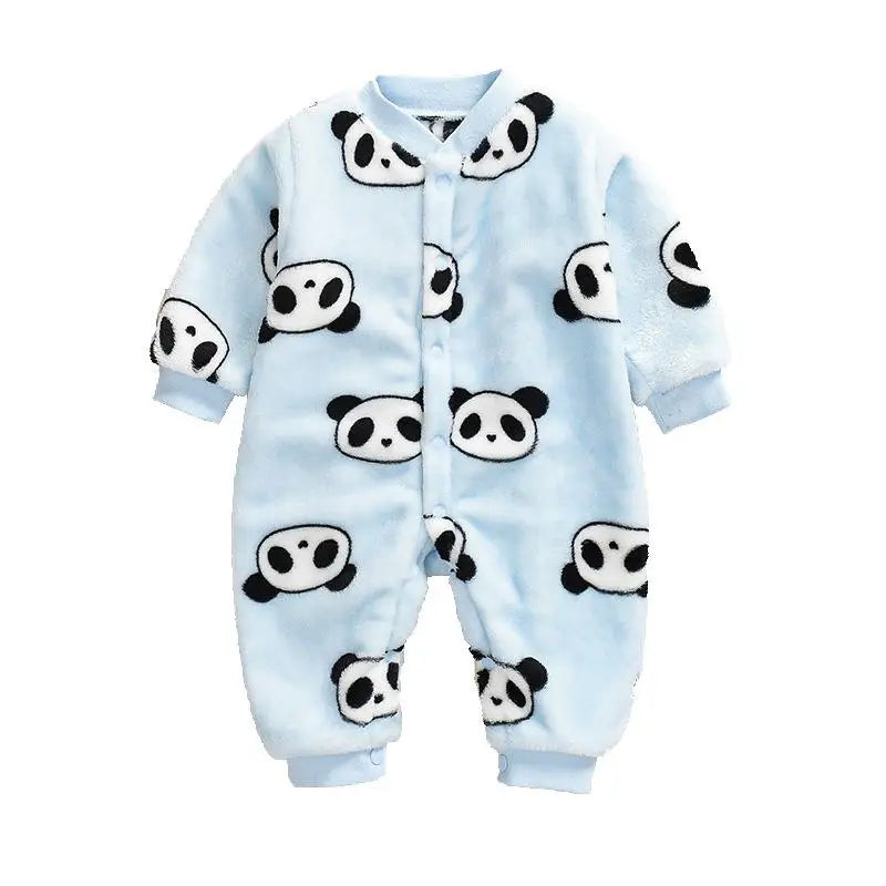 New Baby Girl Boy Thick Romper Warm Winter Newborn Infant Baby Dinosaur Fleece Romper Jumpsuit Soft Pajamas Clothes