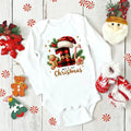 My 1st Christmas Deer Print Baby Romper Newborn Long Sleeve Romper Xmas Toddler Jumpsuit Christmas Party Infant Bodysuit Outfit