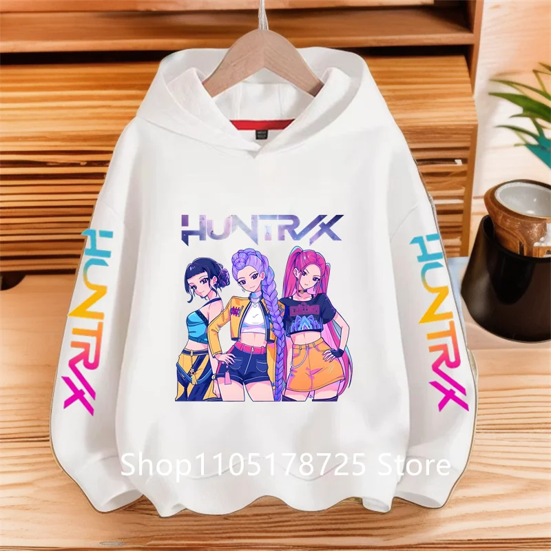 Y2K KPop Demon Hunters Hoodies Teenage Girls Boys Rumi KPop Demon Hunters Hoody Autumn Casual Long Sleeve Children's Clothing