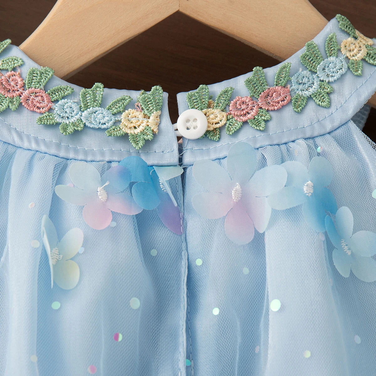 Girls' Dress Summer Floral Mesh Halter Neck Baby Girl Dress Cute Bow Baby Dress Baby Girl Clothes