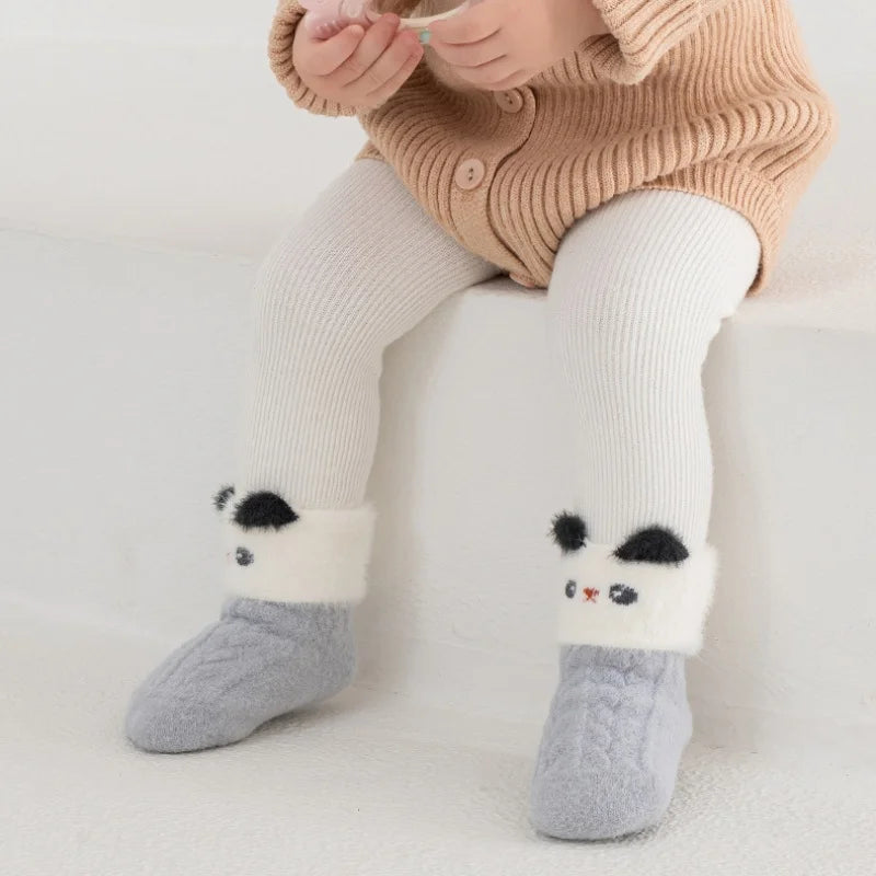 Winter Newborn Baby Socks For Girls Boys Thick Warm Cartoon Infant Toddler Boy Girl Sock Outdoors Warm Children's Floor Socks