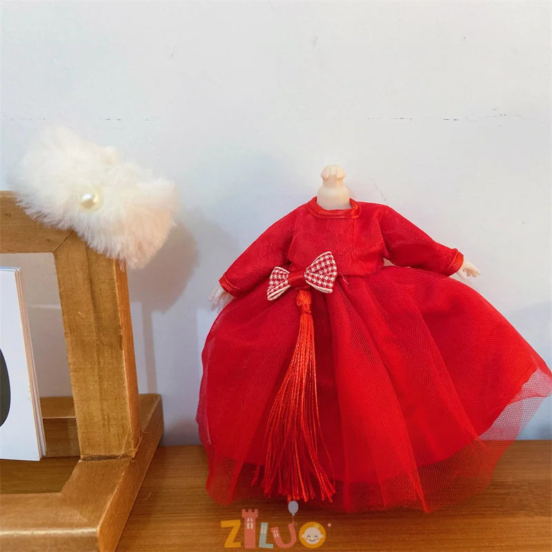 16-17cm BJD Doll Clothes for Boys Girls Princess Dress up Cute Doll Clothes Kids Birthday Gifts Children's Toys