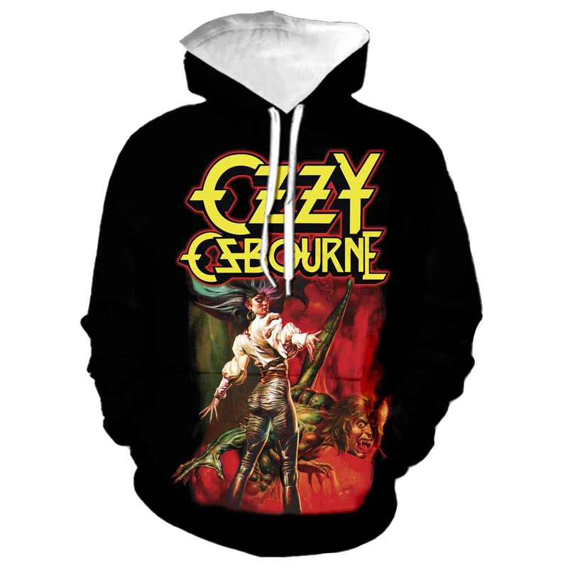 Ozzy Osbourne 3D Print Hoodies Men Women Fashion Streetwear Oversized Sweatshirts Hoodie Male Pullovers Tracksuit Man Clothing