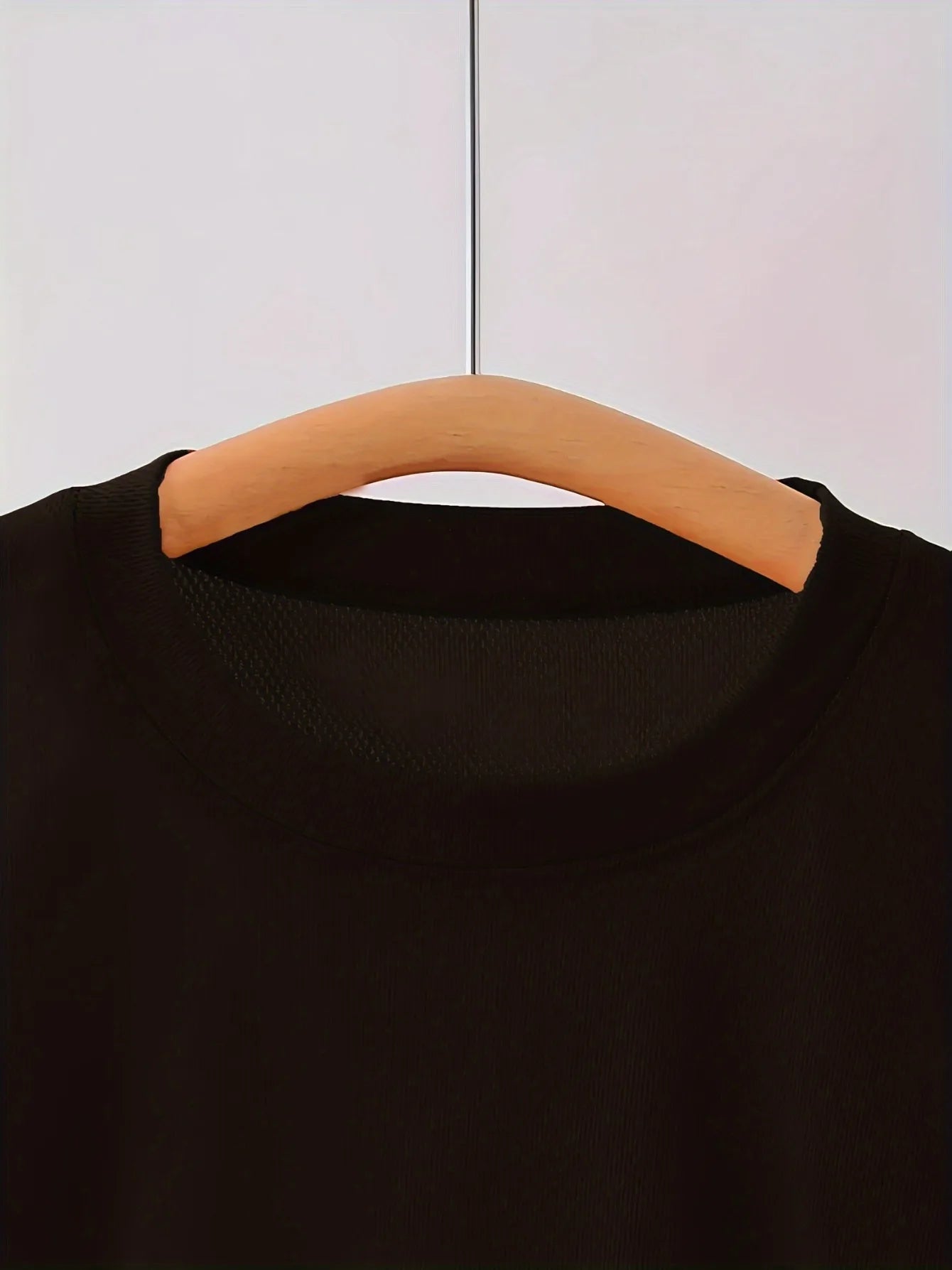 Men's lightweight heavy breathable short-sleeved T-shirt pure white round neck casual wear comfortable base shirts