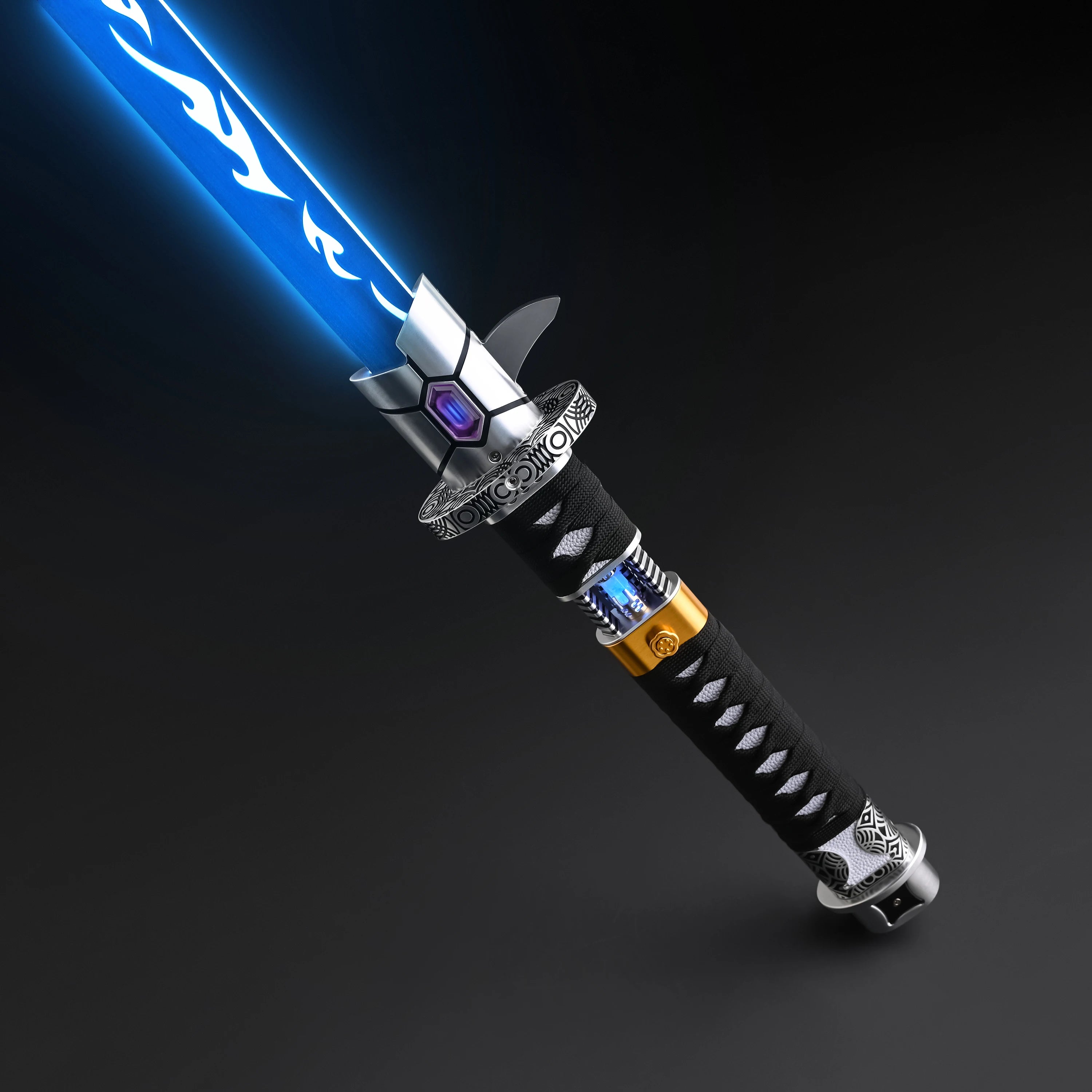 TXQSABER Dark Katana Christmas Smooth Swing Metal Lightsaber 27sound Gesture control Saber Force Skywalke Gift Fonts Laser Sword