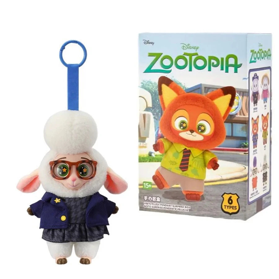 2025 NEW Zootopia Vinyl Series Blind Box Cute Cartoon Character Vinyl Plush Bag Pendant Toy Doll Mystery Trendy Christmas Gift