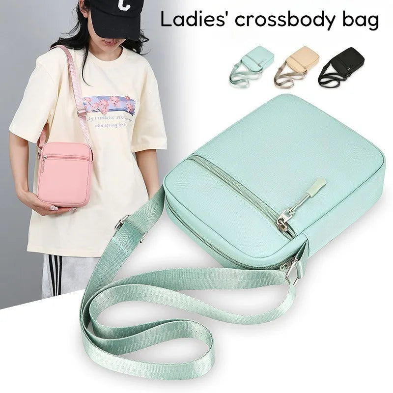 New compartment phone minimalist bag, multiple crossbody bags, Oxford fabric fashionable women's bag, mini shoulder bag