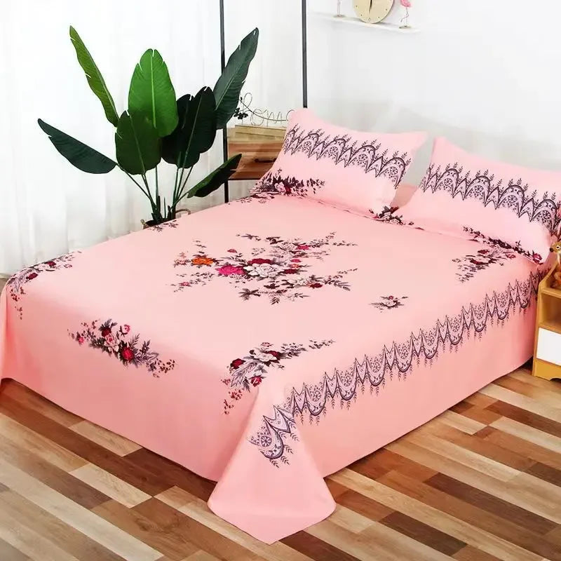 Bed Sheets Thicker Vintage Floral Household Dormitory Bedding Skin-friendly Luxury Modern Bedspread Mattress Queen King Size Ins