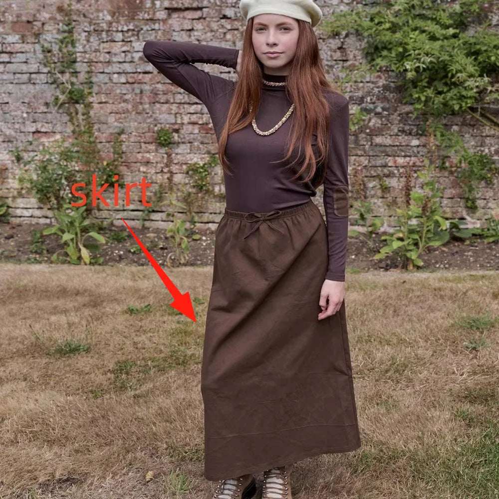 AS 2025 teen girls skirts set with blouse ladies soft clothes yong girl tshirt +skirt