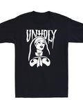 Men's Gothic Horror Design T-shirt Satanist Nuns Print Small Design Men's T-shirt Dark Unique Rebellious Personality Pure Cotton