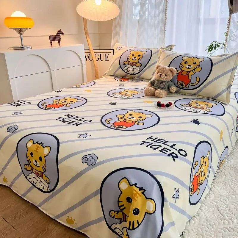 Beautiful and Lovely  Bed Sheet Patterns with Rich Colors for Student Dormitories Single Bed Sheets Double Beds  Simple Bedding