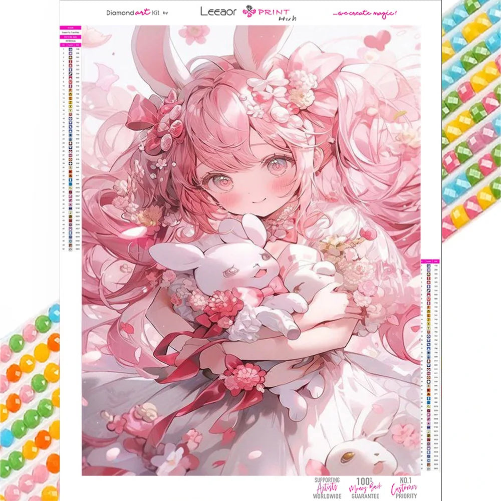 Diamond Painting 2024 Cartoon Girl Picture Full Drill Mosaic Embroidery 5d Diy Cross Stitch Kit Home Decor Gift алмазная мозаика