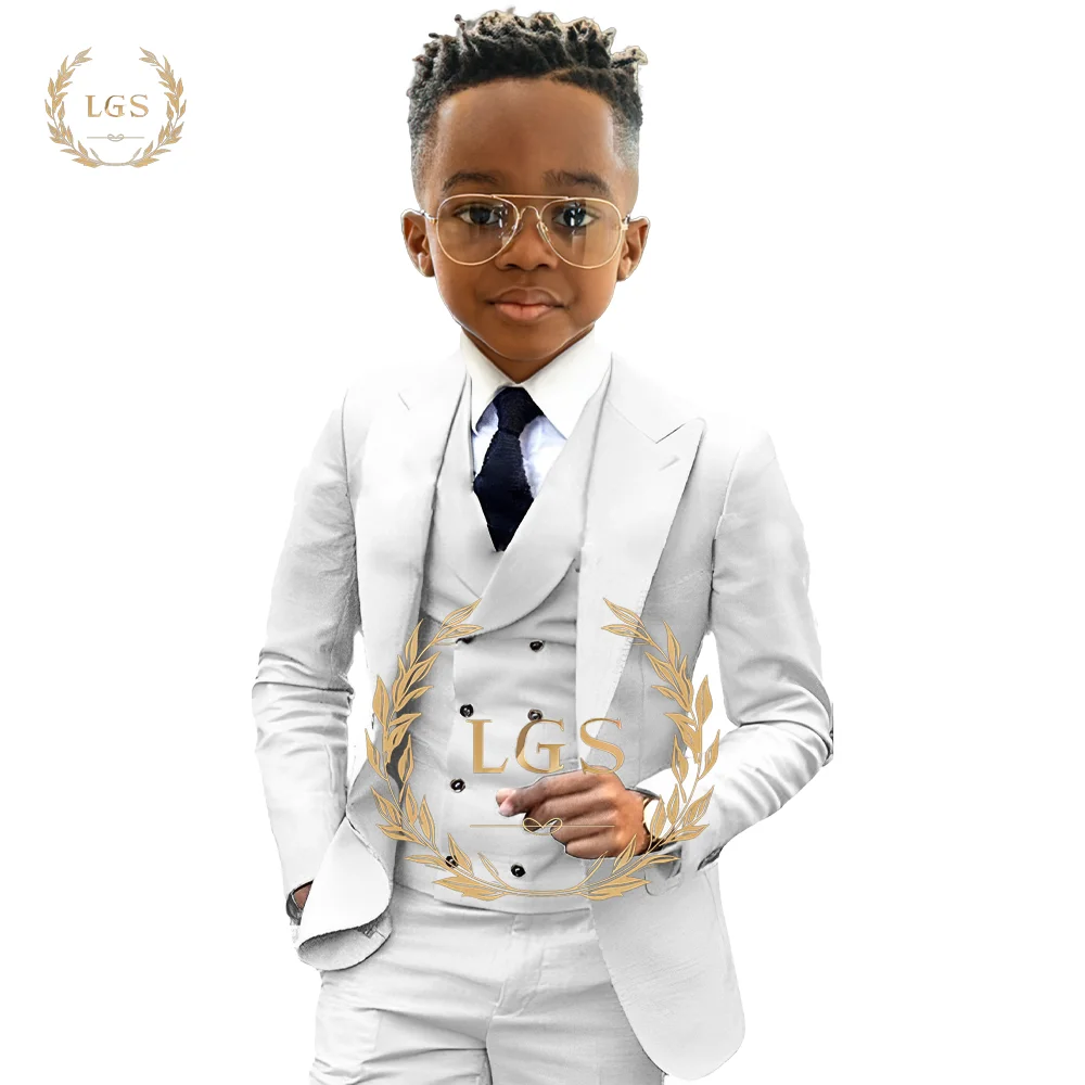 Boys 2~16 years old blazer, trousers and vest 3-piece tuxedo wedding party event children's custom suit suit