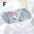 Romantic Crystal Rose Crafts Valentine's Day Gift Creative Wedding Companion Crystal Rose Souvenir Rose Love Jewelry Box Set