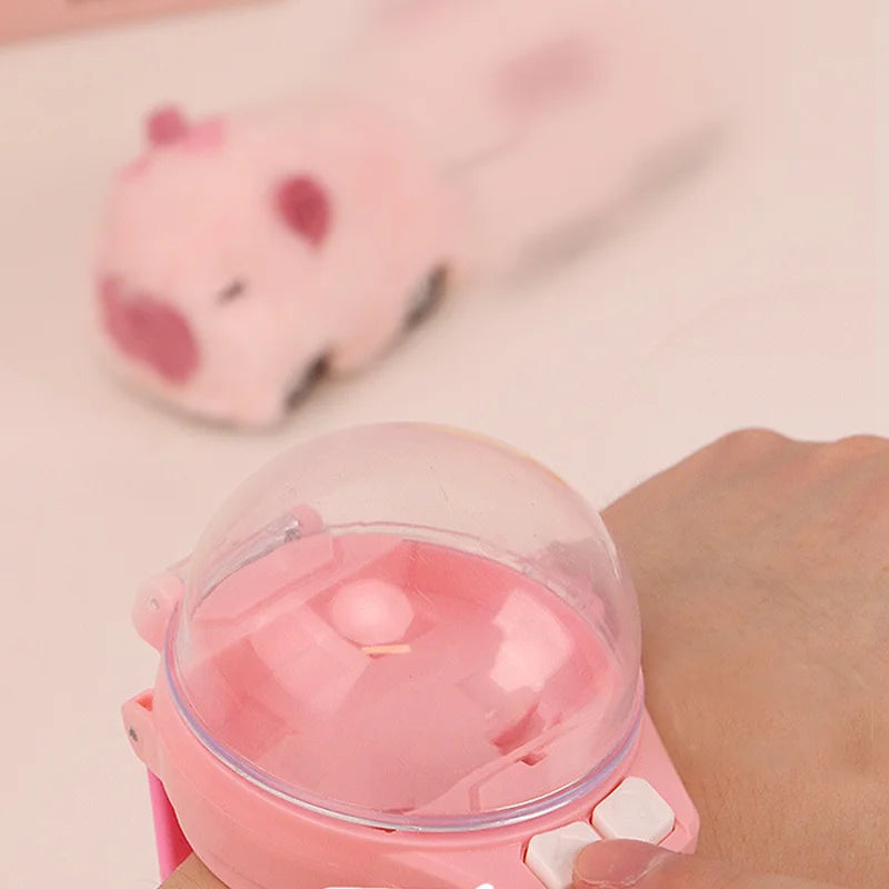 2.4G Capibala Rabbit Dog Plush Watch Remote Control Car Mini Electric Car Children's Toy Racing Christmas Gift