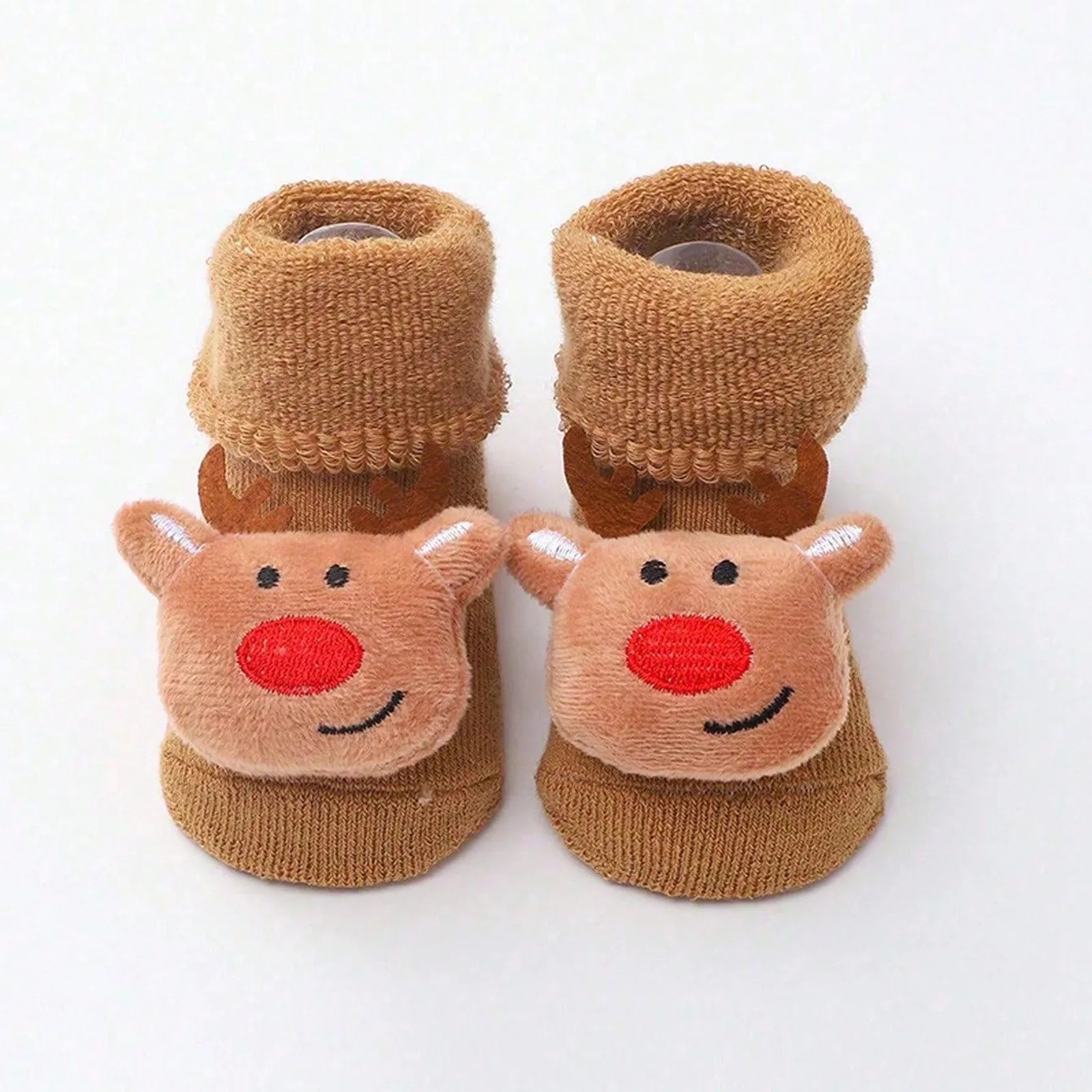 Cute Elk Santa Claus Doll Knitted Baby Socks Newborn Toddler Soft Snowman Warm Floor Socks Girls Infant Boys Mid Socks New